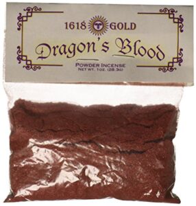 azuregreen 1 x dragons blood powder incense 1618 gold