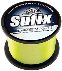 sufix tritanium plus 1/4-pound spool size fishing line (chartreuse, 20-pound)