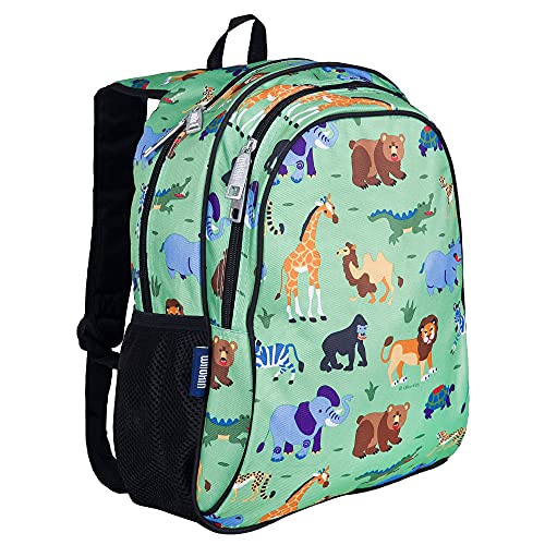 Wildkin 15-Inch Kids Backpack for Boys & Girls, Perfect for Early Elementary, Backpack for Kids Features Padded Back & Adjustable Strap, Ideal for School & Travel Backpacks (Wild Animals)