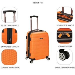 Rockland Melbourne Hardside Expandable Spinner Wheel Luggage, Orange, Carry-On 20-Inch