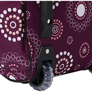 Rockland Rolling Duffel Bag, Purple Pearl, 22-Inch