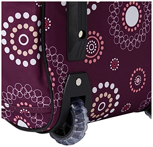 Rockland Rolling Duffel Bag, Purple Pearl, 22-Inch