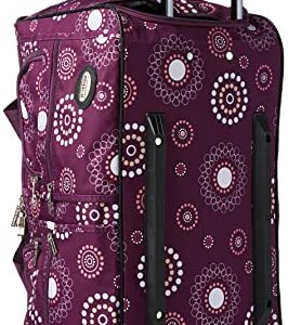 Rockland Rolling Duffel Bag, Purple Pearl, 22-Inch