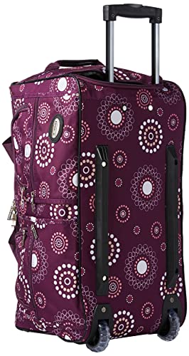 Rockland Rolling Duffel Bag, Purple Pearl, 22-Inch