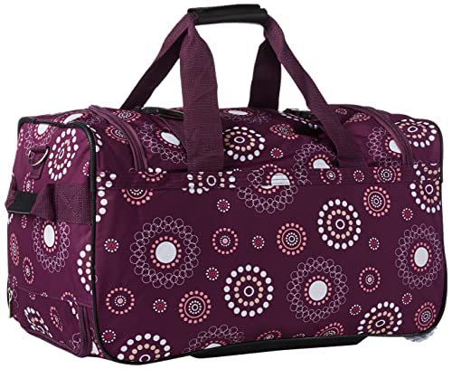 Rockland Rolling Duffel Bag, Purple Pearl, 22-Inch