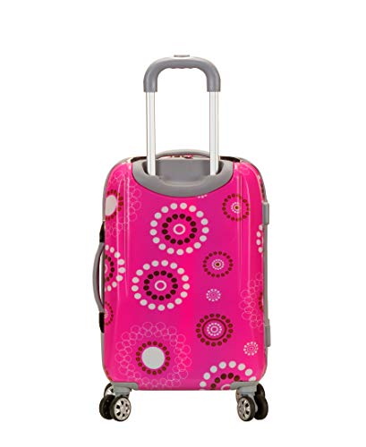 Rockland Vision Hardside Spinner Wheel Luggage, Pink Pearl, Carry-On 20-Inch