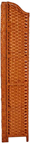 Oriental Furniture 53" Natural Fiber Shelving Unit - Honey