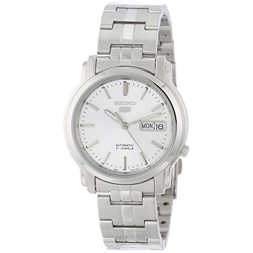 Seiko Men's SNKK65 Seiko 5 Automatic Stainless Steel Watch with Silver-Tone Dial