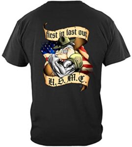 united states marine corps flag | first in last out marine corps shirt al232m