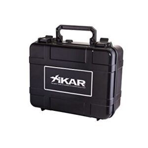 Xikar Cigar Travel Carrying Case, Holds 40 Cigars, Includes Humidifier, Watertight, Crushproof, Model 250Xi, Black