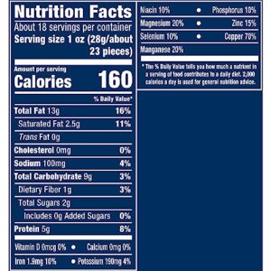 PLANTERS Deluxe Salted Whole Cashews, Party Snacks, Plant-Based Protein 18.25oz (1 Cannister)