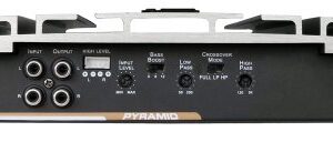 Pyramid 2 Channel Car Stereo Amplifier - 2000W High Power 2-Channel Bridgeable Audio Sound Auto Small Speaker Amp Box w/MOSFET, Crossover, Bass Boost Control, Silver Plated RCA Input Output PB918
