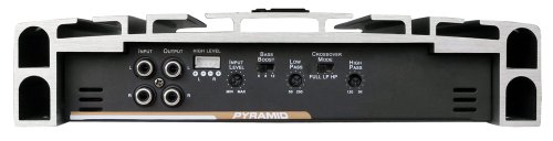 Pyramid 2 Channel Car Stereo Amplifier - 2000W High Power 2-Channel Bridgeable Audio Sound Auto Small Speaker Amp Box w/MOSFET, Crossover, Bass Boost Control, Silver Plated RCA Input Output PB918