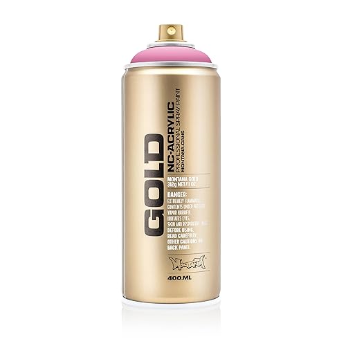 Montana Cans Montana GOLD 400 ml Color, Shock Pink Light Spray Paint,MXG-S4000, 13.5 Fl Oz (Pack of 1)