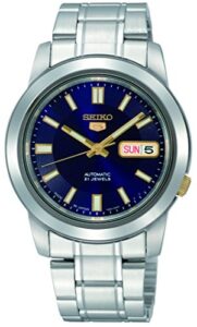 seiko men's snkk11 5 stainless steel blue dial watch