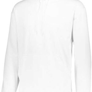 Augusta Sportswear Unisex-Adult Wicking Fleece Hooded Sweatshirt, White, Large