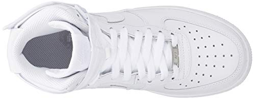 Nike Women's AIR Force 1 HIGH Casual Shoes (7, White/White/White)