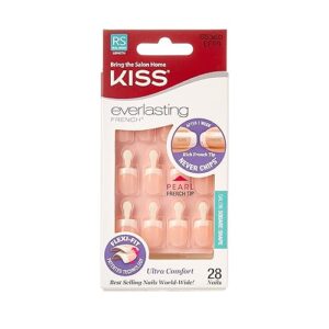 kiss products everlasting french nail kit, string of pearls, 0.07 pound (28 count)