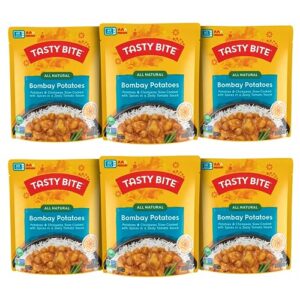 tasty bite indian bombay potatoes, microwaveable ready to eat entrée, 10 ounce (pack of 6)