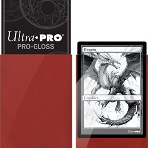 Ultra Pro - PRO Gloss 50ct Standard Size Card Protector Sleeves (Red) - Protect You Collectible Trading Cards, Sports Cards, & Gaming Cards with a Bright and Vibrant Color