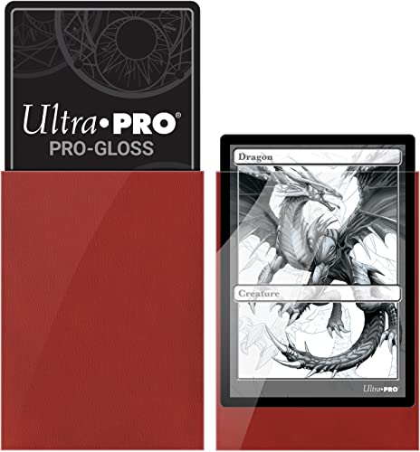 Ultra Pro - PRO Gloss 50ct Standard Size Card Protector Sleeves (Red) - Protect You Collectible Trading Cards, Sports Cards, & Gaming Cards with a Bright and Vibrant Color
