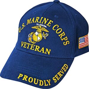 findingking u.s. marine corps veteran proudly served hat cap black