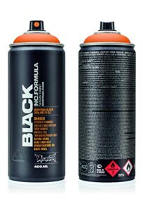 montana cans montana black 400ml color, pure orange spray paint, 13.53 fl oz (pack of 1)