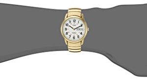 Timex T2N092 Easy Reader 35mm Gold-Tone Extra-Long Stainless Steel Expansion Band Watch