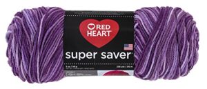 red heart super saver economy yarn, purple tones (e300.0546)