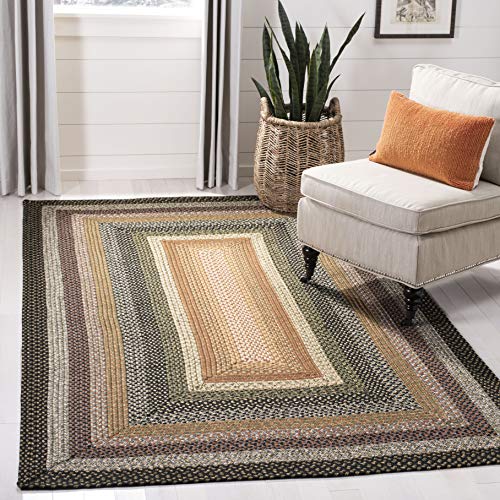 SAFAVIEH Braided Collection Area Rug - 6' x 9', Multi, Handmade Country Cottage Reversible, Ideal for High Traffic Areas in Living Room, Bedroom (BRD308A)