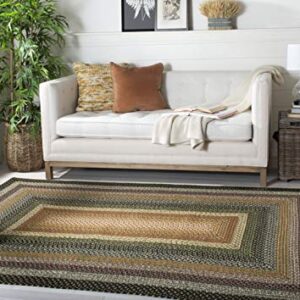 SAFAVIEH Braided Collection Area Rug - 6' x 9', Multi, Handmade Country Cottage Reversible, Ideal for High Traffic Areas in Living Room, Bedroom (BRD308A)