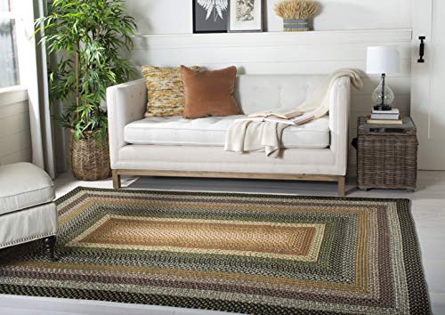 SAFAVIEH Braided Collection Area Rug - 6' x 9', Multi, Handmade Country Cottage Reversible, Ideal for High Traffic Areas in Living Room, Bedroom (BRD308A)