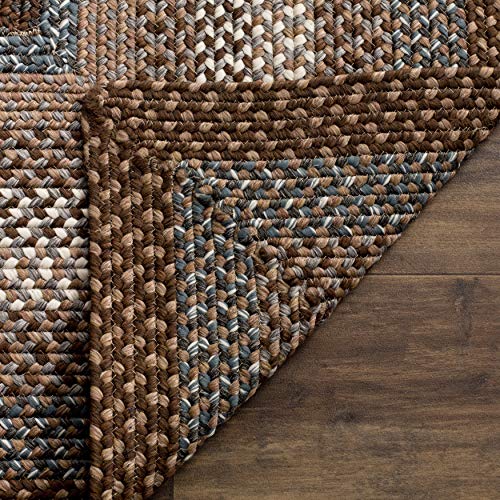 SAFAVIEH Braided Collection 4' x 6' Brown/Multi BRD313A Handmade Country Cottage Reversible Area Rug