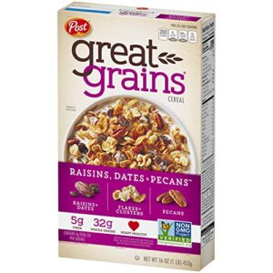 Post Great Grains Raisins, Dates & Pecans Whole Grain Cereal, 16 Ounce