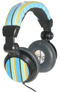 ihip ip-stripes-bl dj style stripes headphone - blue /black (discontinued by manufacturer)