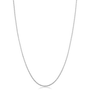 kooljewelry sterling silver round cable chain necklace (1.2 mm, 16 inch)