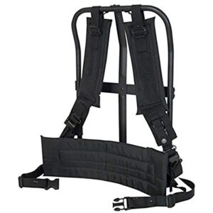 fox outdoor products lc-1 a.l.i.c.e. field pack frame, black frame/black pad, 20" x 19" x 11"