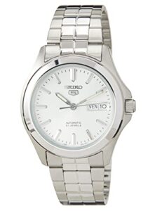 seiko men's snkk87 two tone stainless steel analog with white dial watch