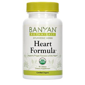 banyan botanicals heart formula – organic herbal heart health supplement with hawthorn berry and ­­guduchi – supports proper function of the heart* – 90 tablets – non-gmo sustainably sourced vegan