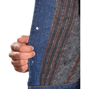 Western Style Lined Denim Jacket, Denim/Blanket, 46
