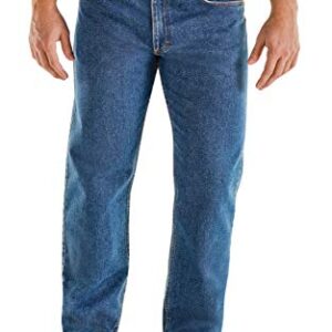 Red Kap mens Relaxed Fit Jeans, Stonewash, 42W x 30L US