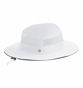 columbia unisex bora bora booney fishing hat, moisture wicking fabric, uv sun protection, white, one size