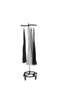 quality fabricators single rail personal valet rolling rack - black [health and beauty]