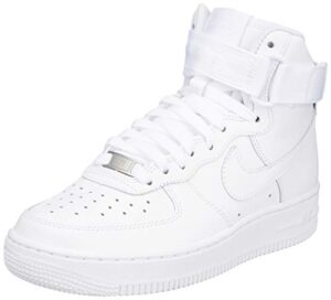 nike women's air force 1 high casual shoes (8.5, white/white/white)