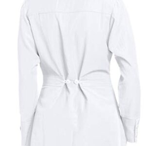 WonderWink 4 Way Stretch Lab Coat-White,LG