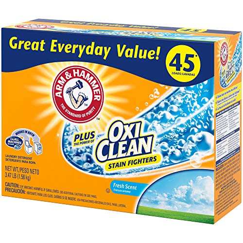 Arm & Hammer Plus OxiClean Powder Laundry Detergent, Fresh Scent, 45 Loads