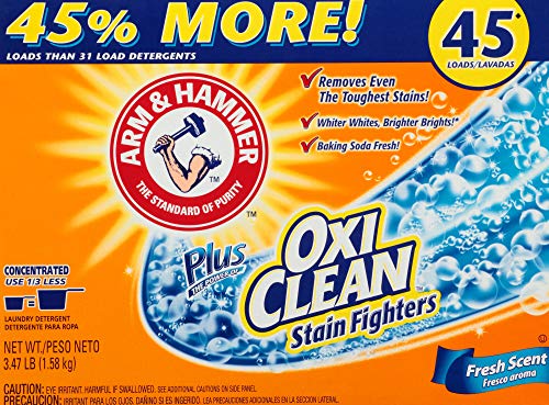 Arm & Hammer Plus OxiClean Powder Laundry Detergent, Fresh Scent, 45 Loads