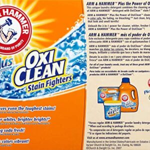 Arm & Hammer Plus OxiClean Powder Laundry Detergent, Fresh Scent, 45 Loads