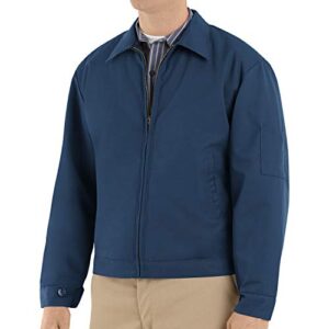 red kap men's slash pocket quilt-lined jacket, navy, x-large