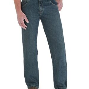Wrangler mens Rugged Wear Relaxed Straight Fit jeans, Mediterranean, 38W x 29L US